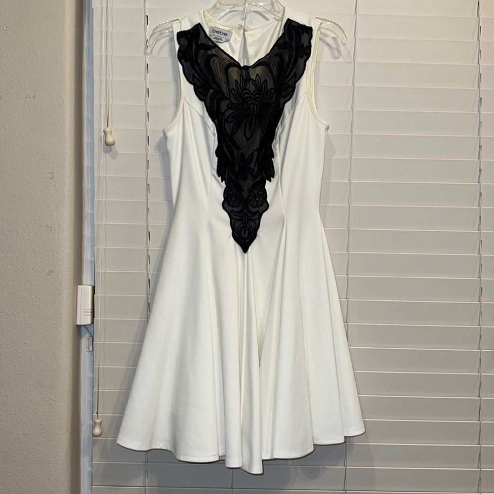 Black & White Bebe Mini Dress